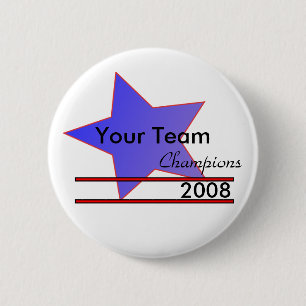 Badge Rond 5 Cm Bouton fait sur commande de champion de nom