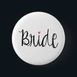 Badge Rond 5 Cm Bouton fait sur commande de jeune mariée de<br><div class="desc">Bouton de jeune mariée de manuscrit d'amusement.  La couleur d'arrière - plan peut être customisée. :)</div>