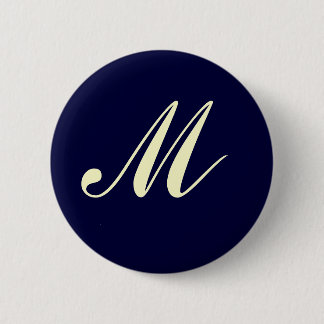 Badge Rond 5 Cm Bouton fait sur commande de monogramme