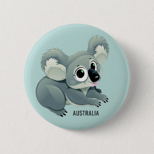 Badge Rond 5 Cm Bouton fait sur commande des textes de koala