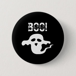 Badge Rond 5 Cm Bouton Fantôme Hou