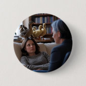 Badge Rond 5 Cm Bouton Fascination pour les canards (Devant)