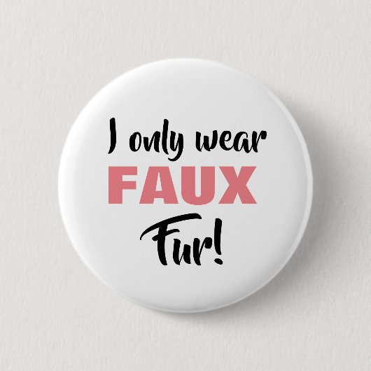 Badge Rond 5 Cm Bouton Faux Fur (Devant)