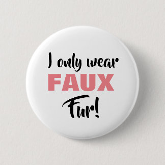 Badge Rond 5 Cm Bouton Faux Fur