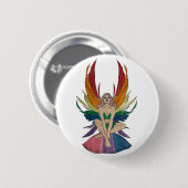 Badge Rond 5 Cm Bouton Féerie bisexuel (Devant & derrière)