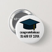 Badge Rond 5 Cm Bouton Félicitations Classe de Graduation 2017 (Devant & derrière)