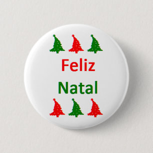 Badge Rond 5 Cm bouton feliz natal