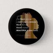 Badge Rond 5 Cm Bouton « Femme d'ébène » (Devant)