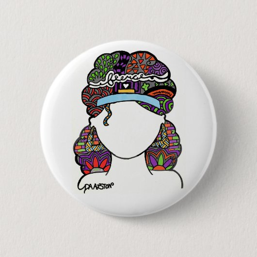 Badge Rond 5 Cm Bouton FÉROCE (Devant)