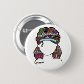 Badge Rond 5 Cm Bouton FÉROCE (Devant & derrière)