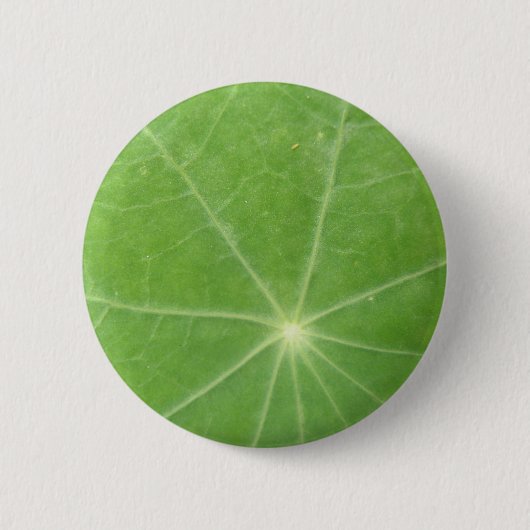 Badge Rond 5 Cm Bouton Feuille de Nasturtium (Devant)