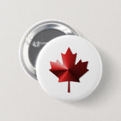 Badge Rond 5 Cm Bouton Feuille d'érable drapeau du Canada (Devant & derrière)