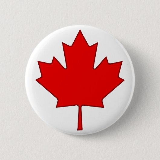 Badge Rond 5 Cm Bouton Feuille d'érable du Canada (Devant)