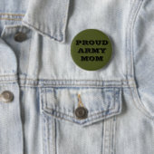 Badge Rond 5 Cm Bouton Fière maman armée (En situation)