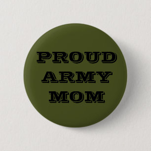 Badge Rond 5 Cm Bouton Fière maman armée