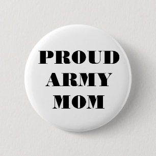 Badge Rond 5 Cm Bouton Fière maman armée