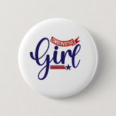 Badge Rond 5 Cm Bouton fille conservatrice (Devant)