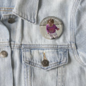 Badge Rond 5 Cm Bouton Fille d'anniversaire personnalisé (En situation)