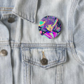 Badge Rond 5 Cm Bouton fille de l'Anime Kawaii (En situation)