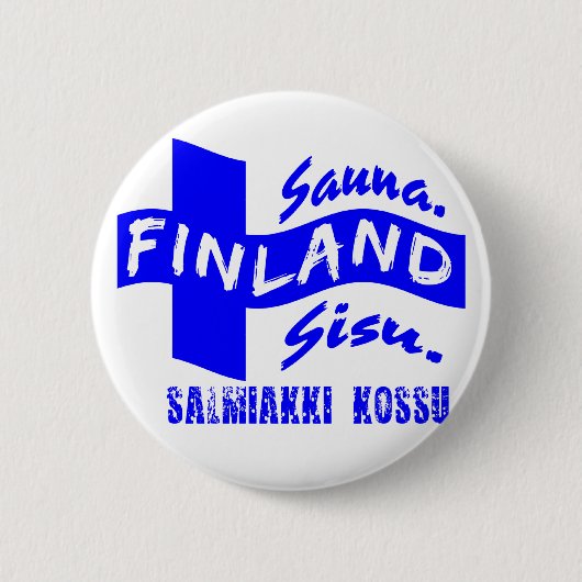 Badge Rond 5 Cm Bouton Finlande (Devant)
