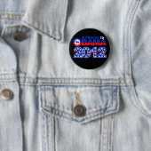 Badge Rond 5 Cm Bouton FINN FOR OBAMA 2012 (En situation)