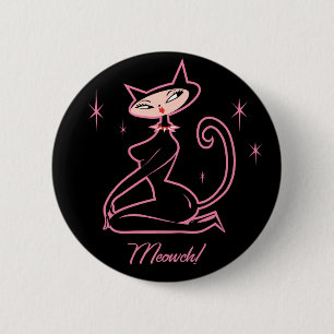 Badge Rond 5 Cm Bouton Fiona sur noir