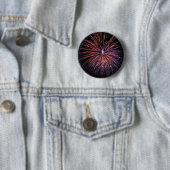 Badge Rond 5 Cm Bouton Fireworks (En situation)