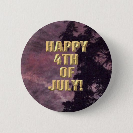 Badge Rond 5 Cm Bouton Fireworks 16 4 juillet (Devant)