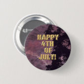 Badge Rond 5 Cm Bouton Fireworks 16 4 juillet (Devant & derrière)