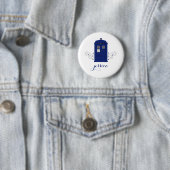 Badge Rond 5 Cm Bouton Flèche de la boîte de police (En situation)