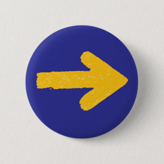 Badge Rond 5 Cm Bouton Flèche jaune Camino de Santiago