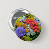 Badge Rond 5 Cm Bouton Fleur (Devant & derrière)