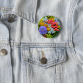 Badge Rond 5 Cm Bouton Fleur (En situation)