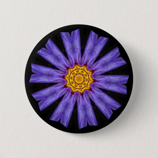 Badge Rond 5 Cm Bouton Fleur (Devant)