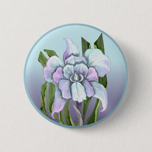 Badge Rond 5 Cm Bouton fleur Smeraldo