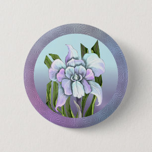 Badge Rond 5 Cm Bouton fleur Smeraldo