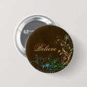 Badge Rond 5 Cm Bouton fleuri (Devant & derrière)