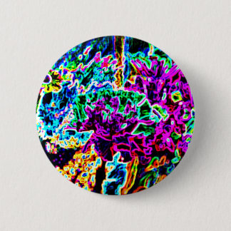 Badge Rond 5 Cm Bouton Fleurs brillantes