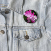 Badge Rond 5 Cm Bouton Fleurs de cactus de Noël (En situation)