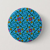 Badge Rond 5 Cm Bouton floral abstrait (Devant)