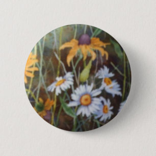 Badge Rond 5 Cm Bouton floral "Champ fleuri #2"