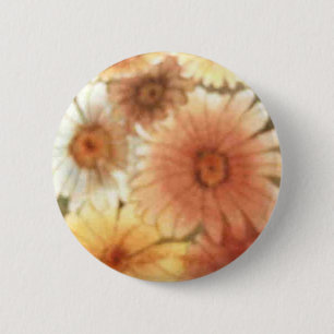 Badge Rond 5 Cm Bouton floral "Soft Daisies"