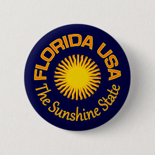 Badge Rond 5 Cm Bouton Floride