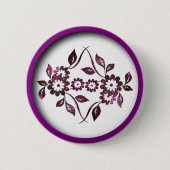 Badge Rond 5 Cm Bouton Flower (Devant)