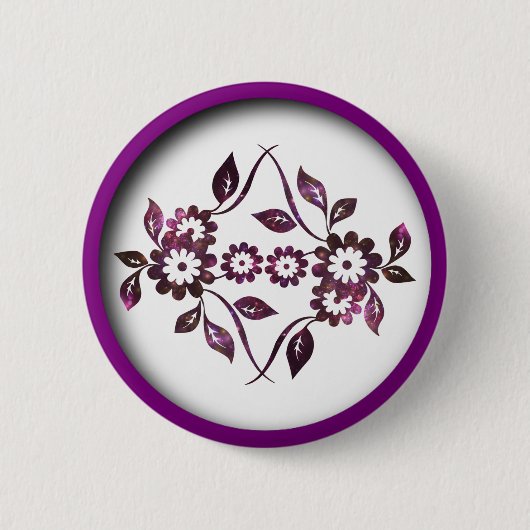 Badge Rond 5 Cm Bouton Flower (Devant)