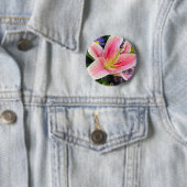 Badge Rond 5 Cm Bouton Flower (En situation)
