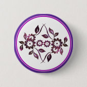 Badge Rond 5 Cm Bouton Flower (Devant)