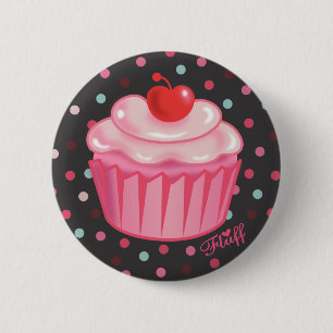 Badge Rond 5 Cm Bouton FluffCakes