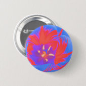 Badge Rond 5 Cm Bouton Fluorescent Tulip (Devant & derrière)