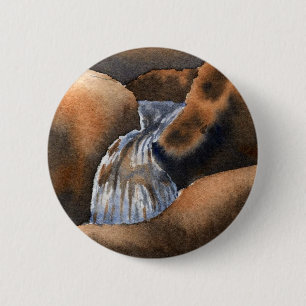 Badge Rond 5 Cm Bouton Flux, rivières et lacs